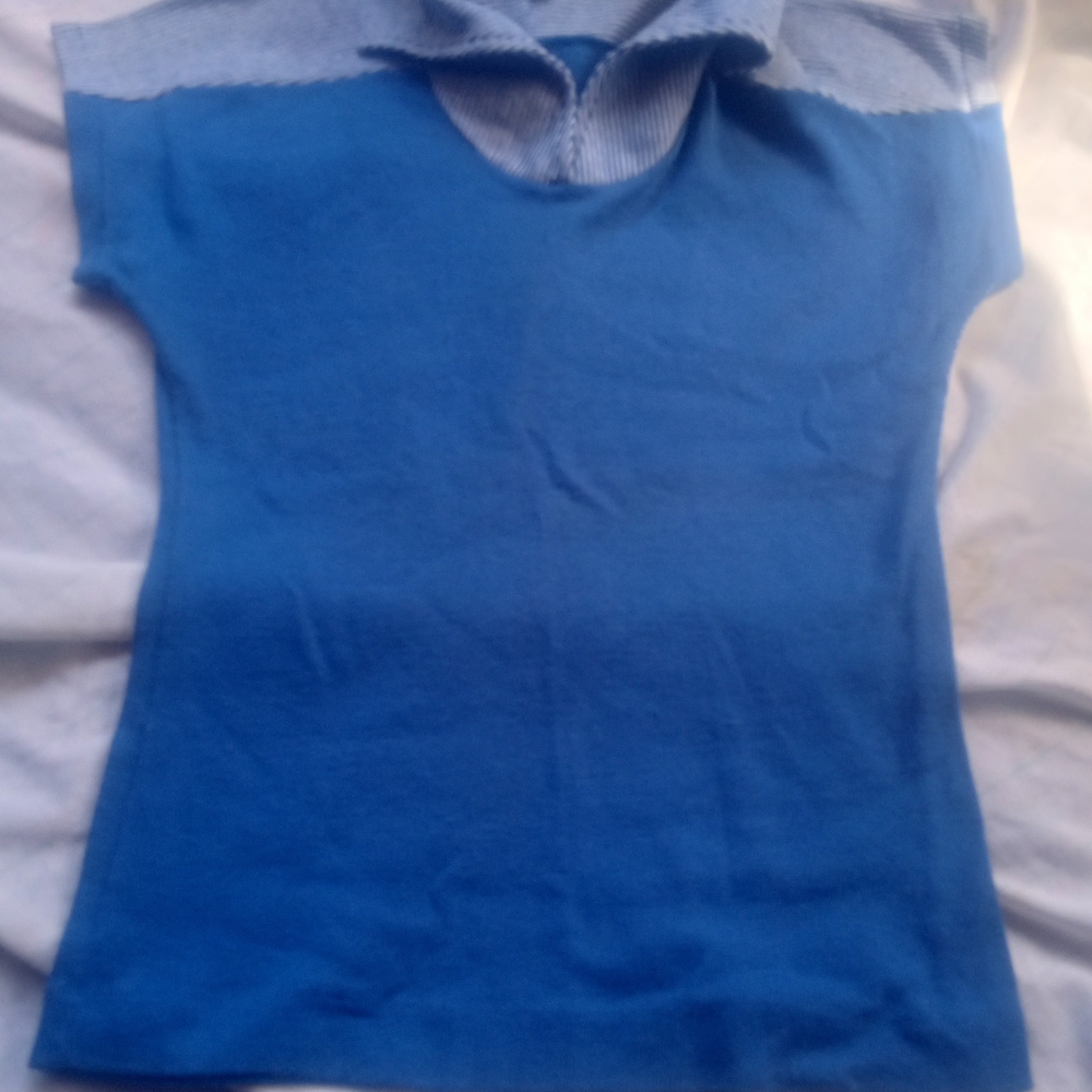 Royal Blue Crew Neck Jersey Top